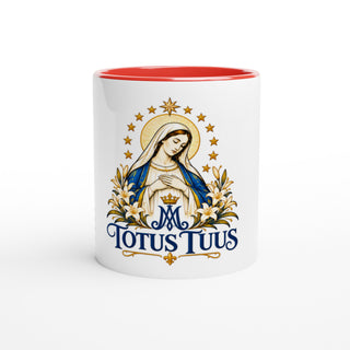 Totus Tuus Mary with Lilies Color Mug - view 2