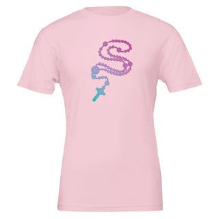 Pastel Rosary Beads Catholic T-Shirt - view 6