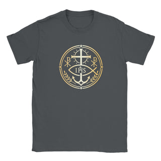 Chi Rho and Anchor Laurel Emblem T-Shirt - view 7