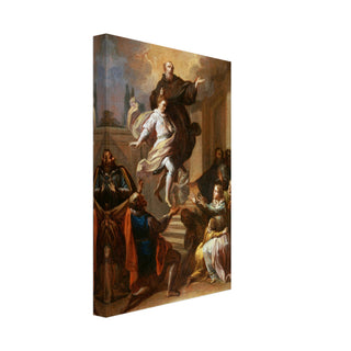 Monk Saint Miracle Scene Canvas Print - view 4