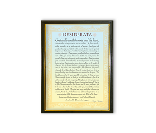 Desiderata Framed Print