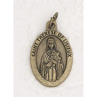 Bulk 1 inch Premium St. Therese of Lisieux Medals in Brass Tone - 2 options