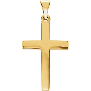 10K Yellow 20x13.7 MM Cross Pendant