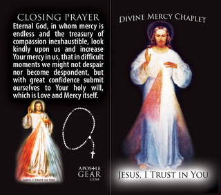 Divine Mercy Chaplet Folded Prayer Guide - 25-Pack