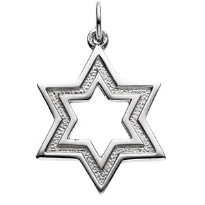 Sterling Silver 20.25x18 MM Star of David Pendant