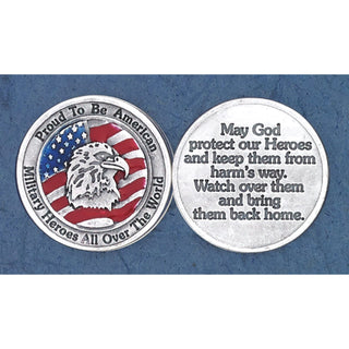 Bulk US Colors Enameled American Heroes Token