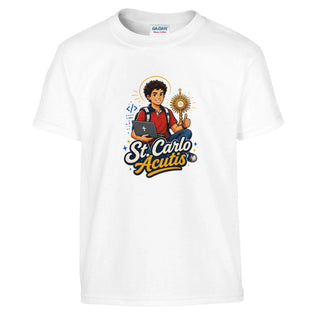 St. Carlo Acutis 'Cyber-Apostle' Kids T-Shirt