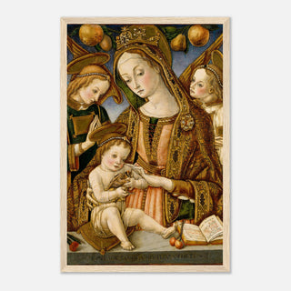 Madonna and Child with Angels Framed Print