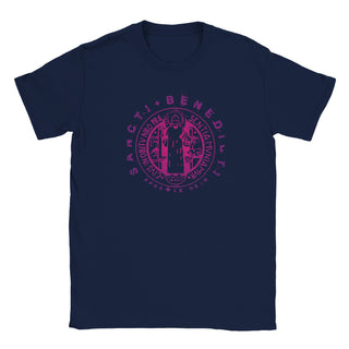 Purple Gradient St. Benedict Medal T-Shirt - view 14