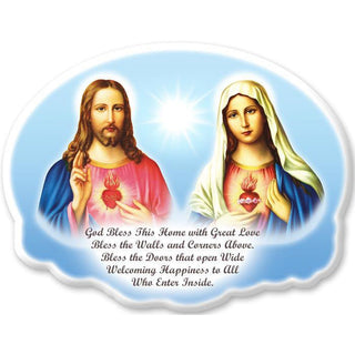 Twin Hearts House Blessing Wall Plaque