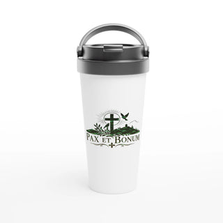 Pax et Bonum Botanical Cross Travel Mug