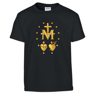 Miraculous Medal Reverse Gold Kids T-Shirt - view 5