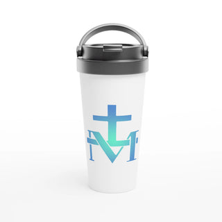 Marian Cross Monogram Gradient Travel Mug