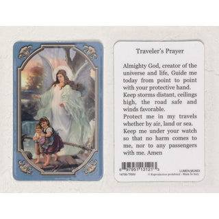 Bulk Daily Inspiration Plastic Prayer Card - Guardian Angel