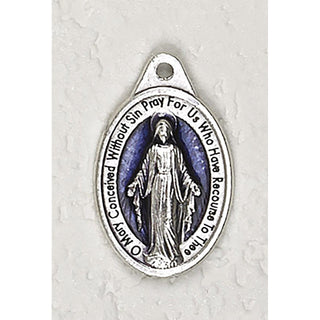 Bulk Miraculous Double Sided Dark Blue Enamel Medals