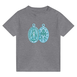 Teal Miraculous Medal Baby T-Shirt - view 5