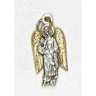 Bulk Two Tone Archangel Gabriel Silhouette Medals