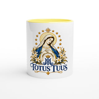 Totus Tuus Mary with Lilies Color Mug