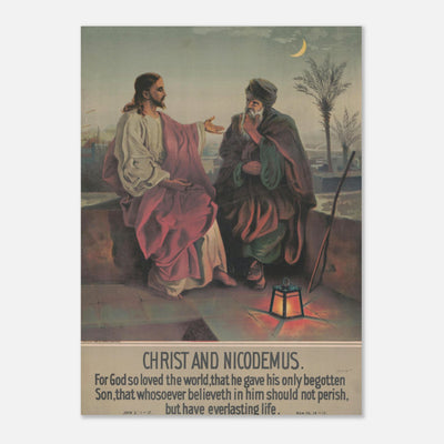 Vintage Christ and Nicodemus Poster