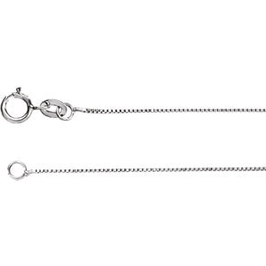 20-inch Box Chain with Spring Ring - Sterling Silver