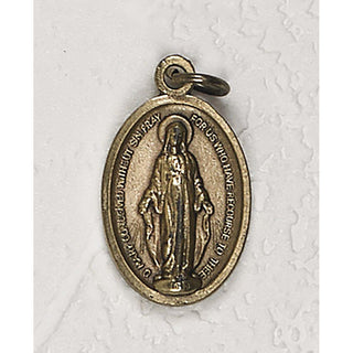 Bulk Miraculous Double Sided Medals - Brass Tone - 1-1/4 Inch