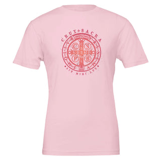 St. Benedict Medal Distressed Red T-Shirt - view 6