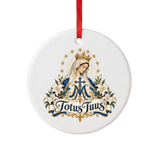 Totus Tuus Our Lady Ceramic Ornament