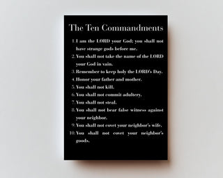10 Commandments Premium Metal Prayer Card