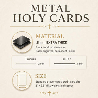 Divine Mercy Premium Metal Prayer Card