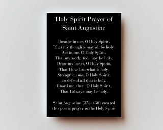 Holy Spirit Prayer of Saint Augustine Premium Metal Prayer Card