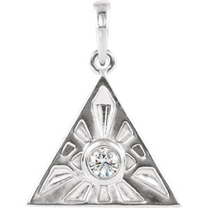 Platinum 1/10 CTW Diamond Eye of Providence Pendant