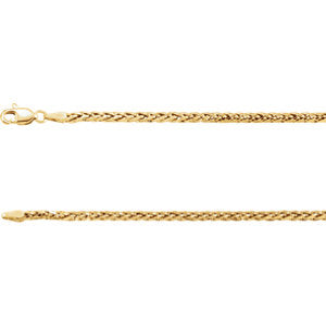 24-inch Wheat Chain with Lobster - 14K Yellow Gold
