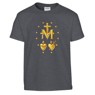 Miraculous Medal Reverse Gold Kids T-Shirt - view 7