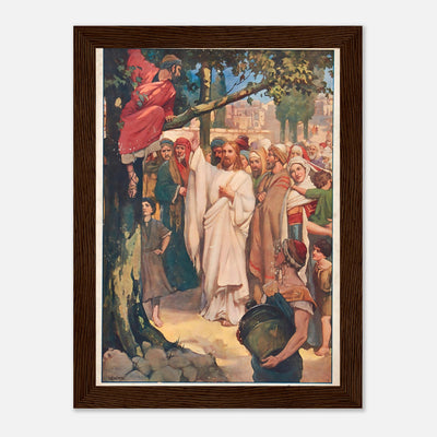 Zacchaeus in the Sycamore Tree Framed Poster