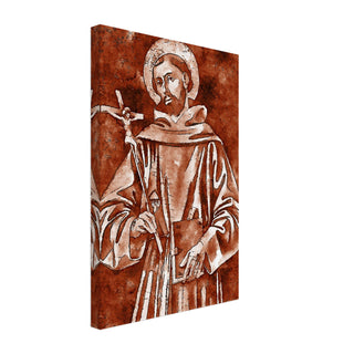Franciscan Saint with Crucifix Sepia Canvas Print - view 3