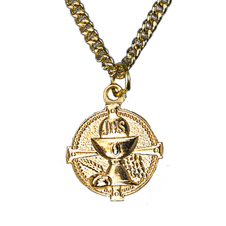 Bulk Communion Chalice Medals - Gold Tone