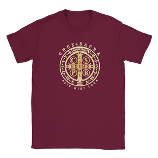St. Benedict Medal Antique Gold T-Shirt - view 4