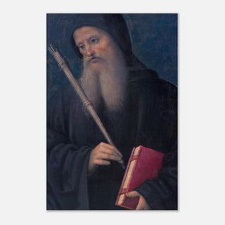 St. Benedict with Book and Staff Canvas Print - view 6