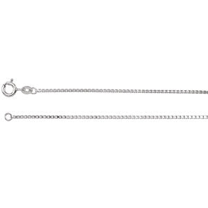 18-inch Diamond Cut Box Chain with Spring Ring - Sterling Silver