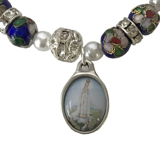3-pack - Limited Edition Light Blue Cloisonne Lady of Fatima 100 year Anniversary Bracelet