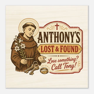 St. Anthony's Lost and Found Wood Plaque - view 2