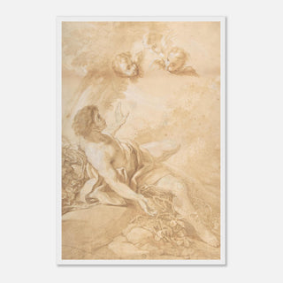 Sepia Figure and Cherubs Framed Print - view 16