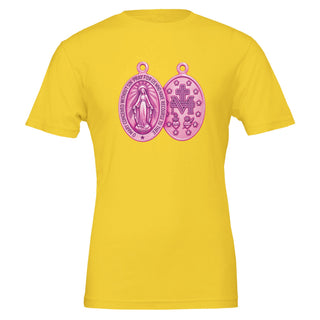Pink Miraculous Medal Front and Back T-Shirt - view 4