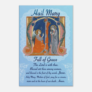 'Hail Mary' Prayer Annunciation Canvas Print - view 6
