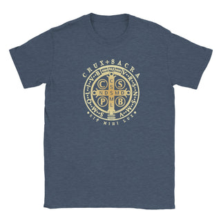 St. Benedict Medal Cross Gold T-Shirt