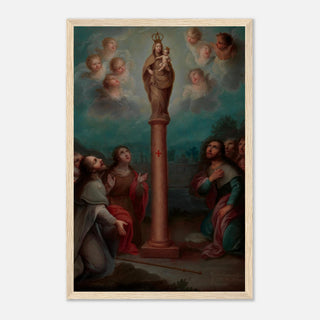 Virgin and Child with Cherubs Framed Print