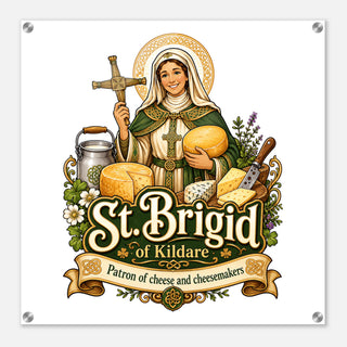 St. Brigid Patron of Cheese Acrylic Wall Plaque