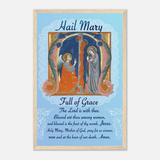 Hail Mary Prayer Framed Print