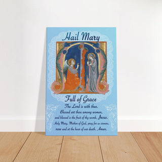 'Hail Mary' Prayer Annunciation Canvas Print - view 7