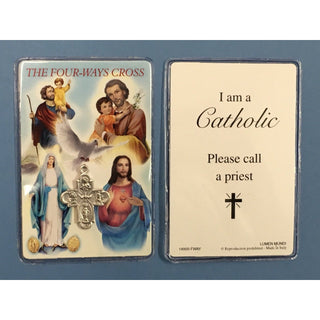 Bulk Four Way Cross with Prayer Card
